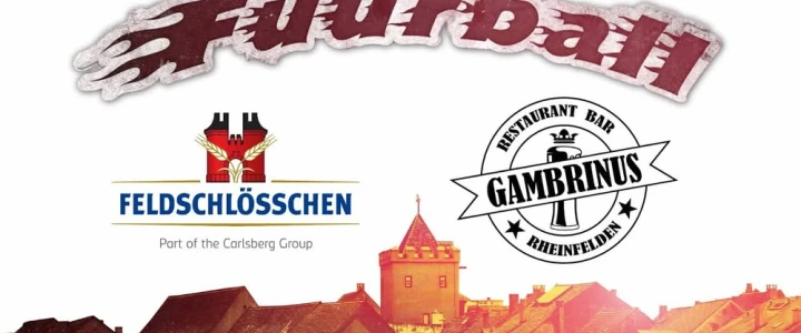 Logos von Füürball, Feldschlässchen und Gabrinus