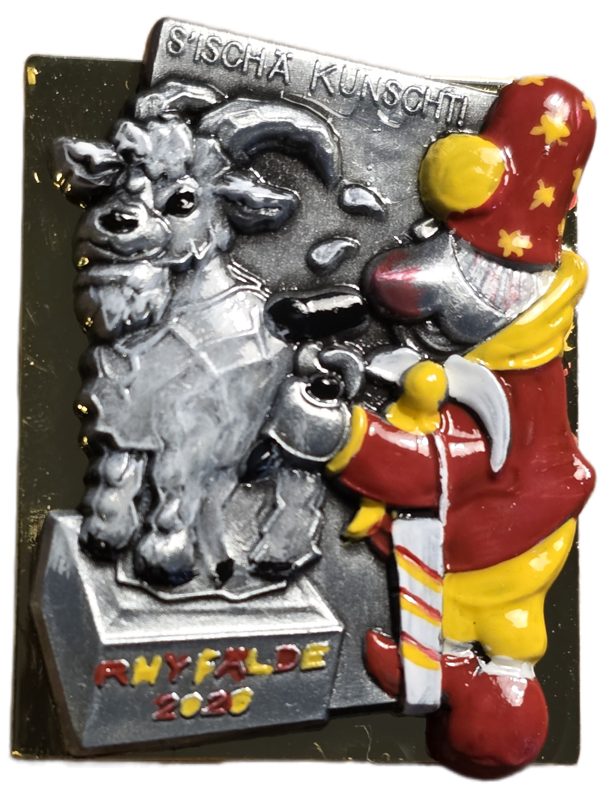 Plakette Gold farbig