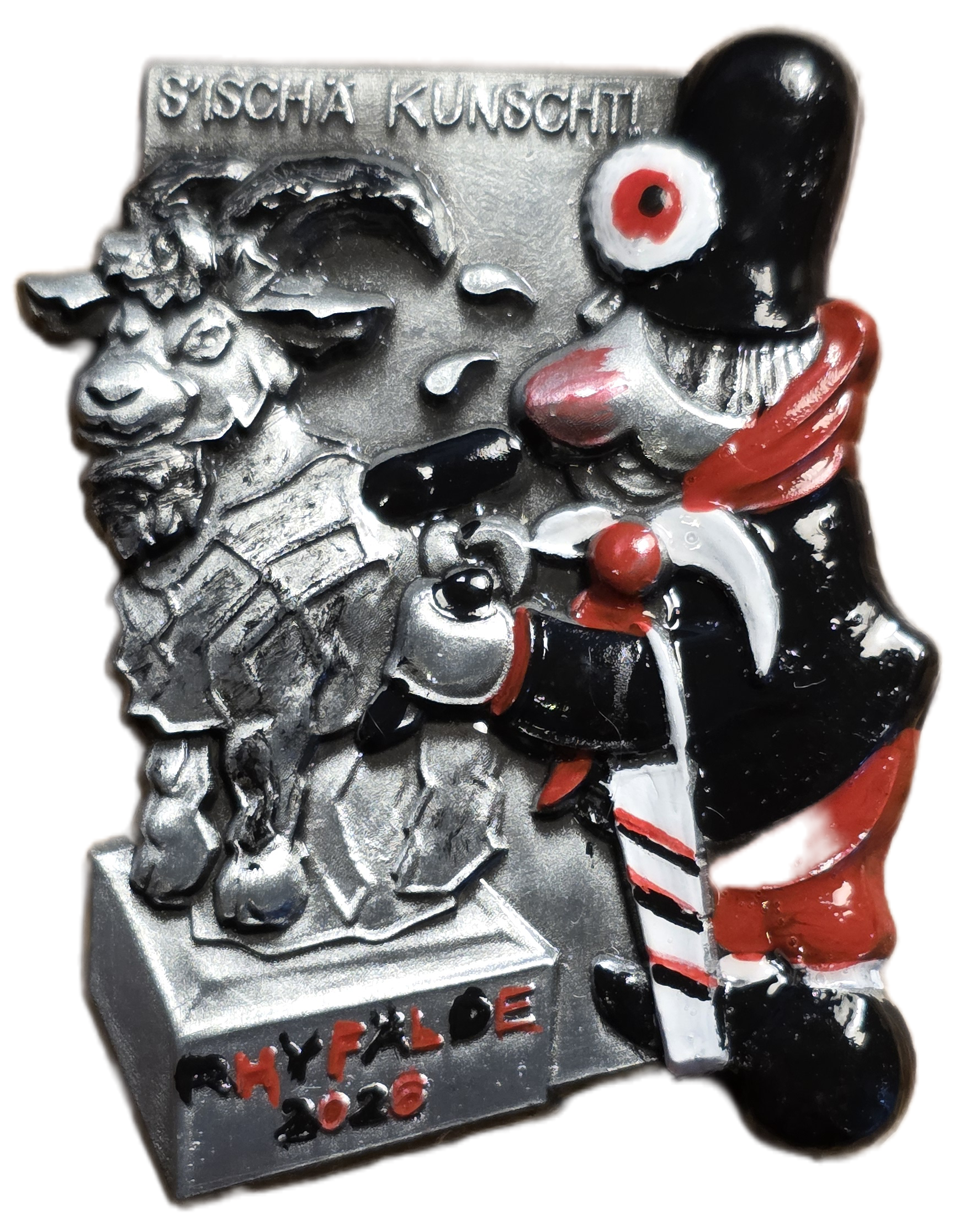 Plakette Silber farbig